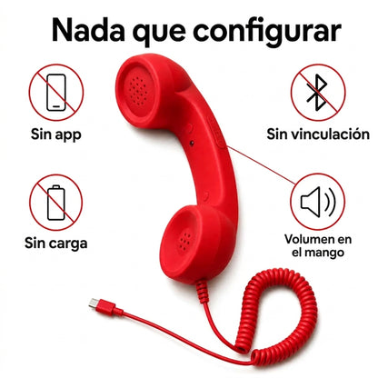 Teléfono Retro compatible con iPhone y Android