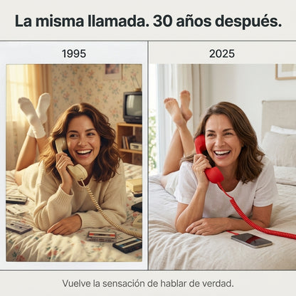 Teléfono Retro compatible con iPhone y Android